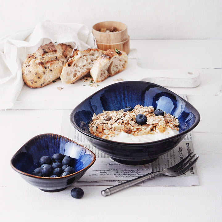 Chic Blue Porcelain Plates & Bowls