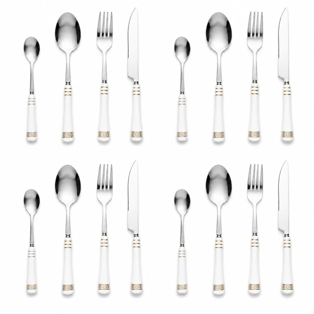 Heritage Gold 16-piece white cutlery set for four