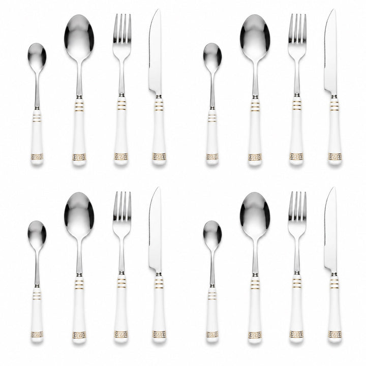 Heritage Gold 16-piece white cutlery set for four