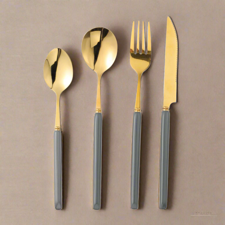 Smoky Luxe Stainless Steel Cutlery Set