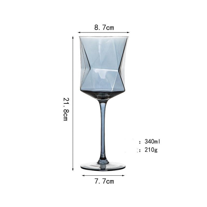 Crystal Noir Wine Glasses - Set of Two - KitchBoom