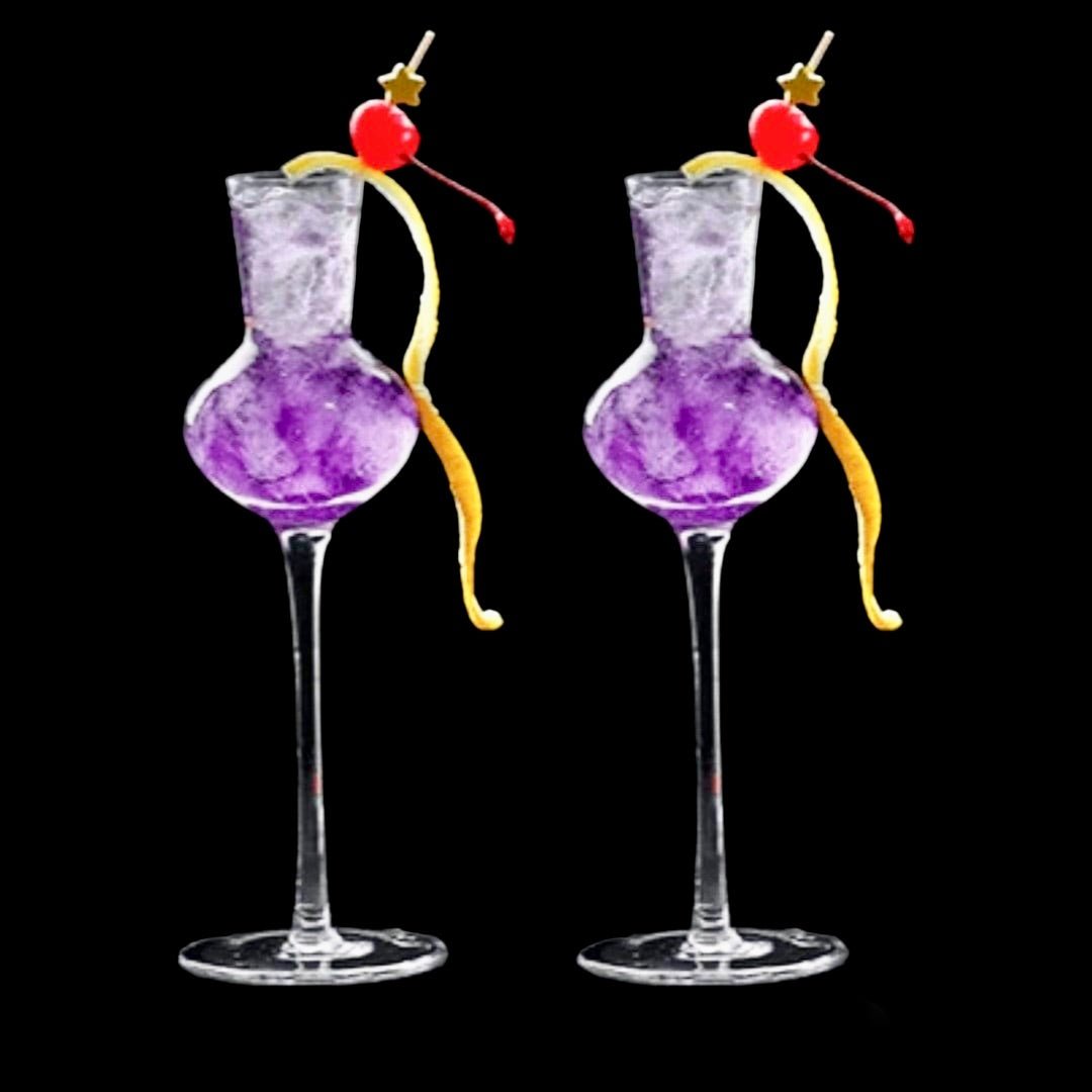 KB Luxury Crystal Glass - Liqueur & Cocktail Glass - Set of 2 - KitchBoom