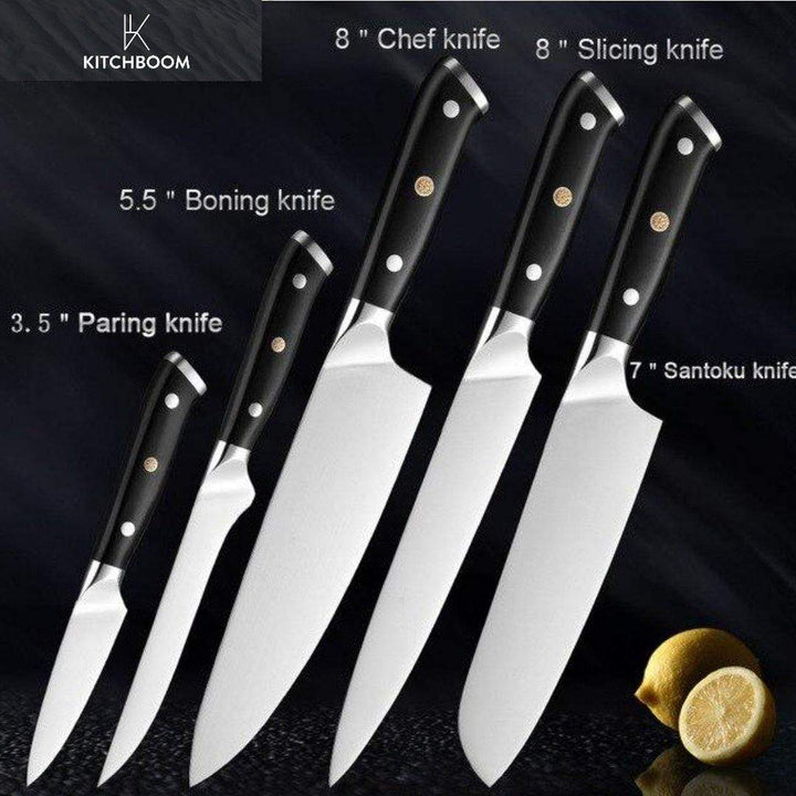KitchBoom Premium Chef Knife Set - 5 Pieces - KitchBoom
