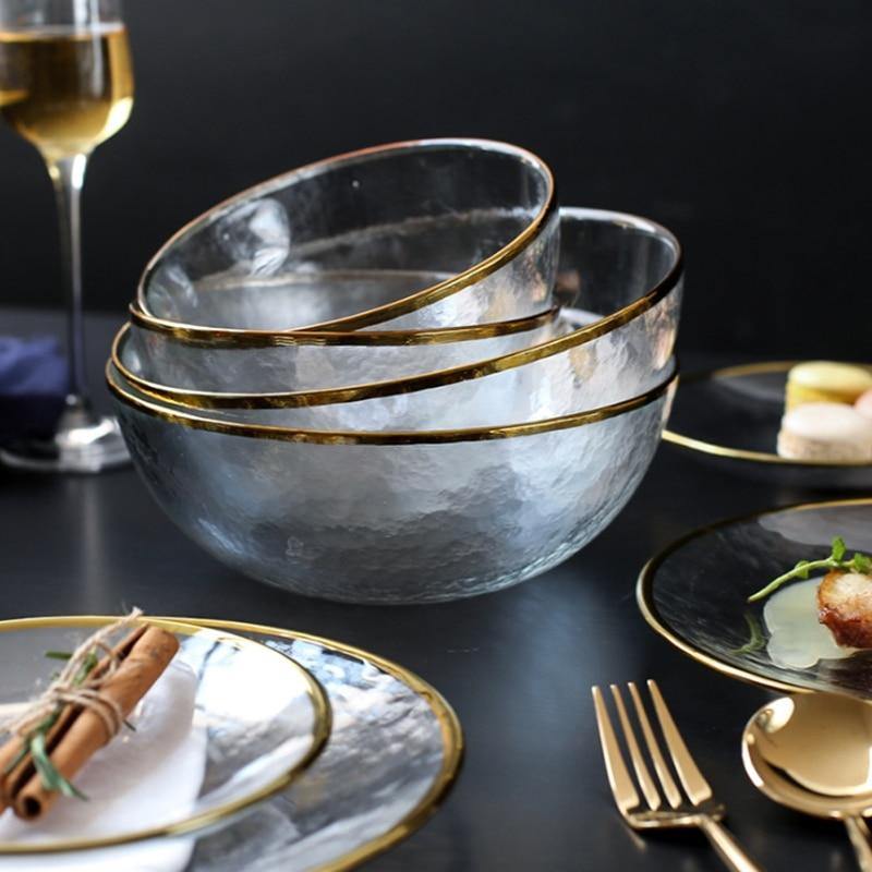 Luxe Royal Glass Plates | Bowls - KitchBoom