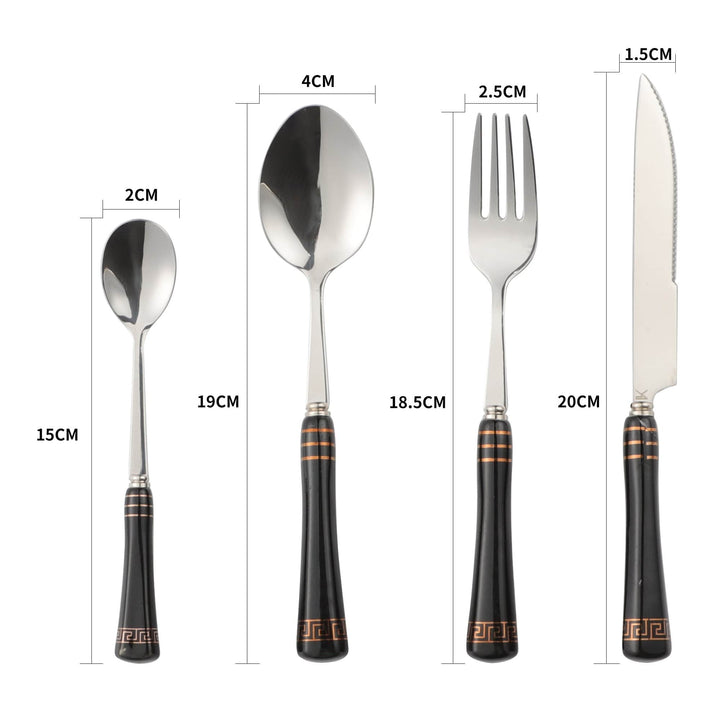 The Premium Cutlery Set - Black | KitchBoom.