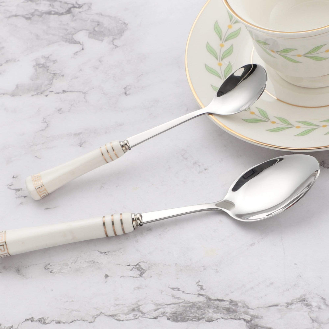 The Premium Cutlery Set - White | KitchBoom.